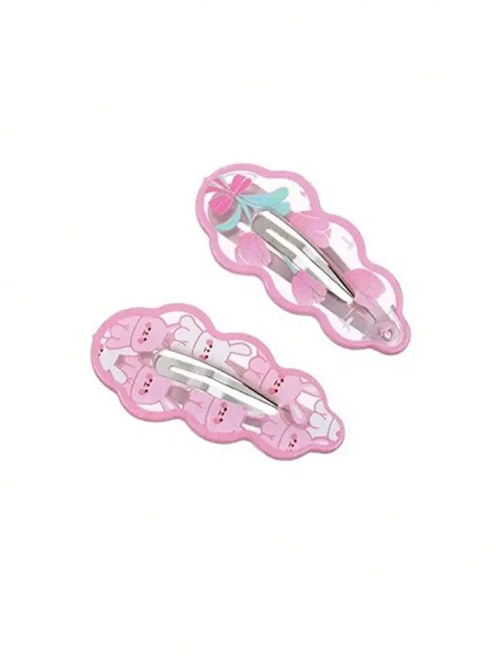 Pinces à cheveux lapin rose mignon, pince à frange, pince à cheveux latérale, accessoires pour cheve
