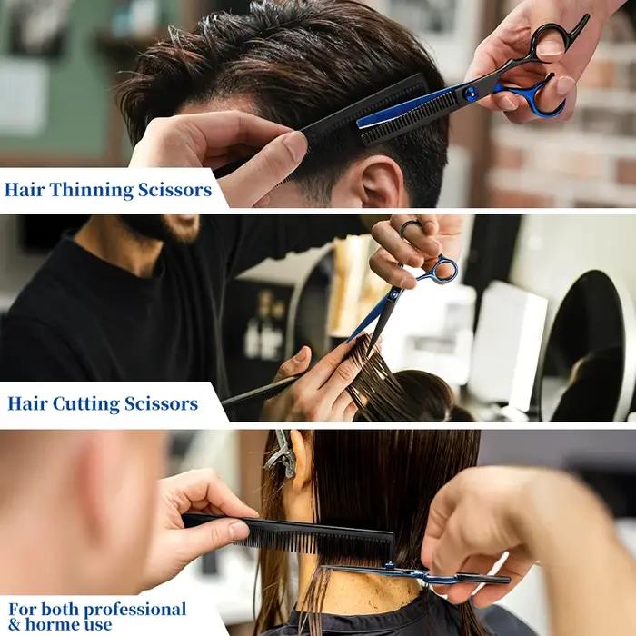 Ensemble de ciseaux de 7 pouces, ciseaux de coupe professionnels, barbier et acier domestique pour l
