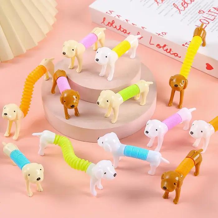Tubes Pop extensibles pour chien, 10 pièces, anti-Stress, jouet pour enfants, cadeaux de fête d'anni