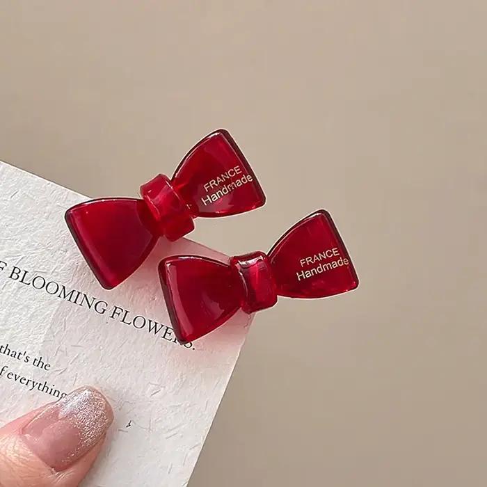 2 pièces de nouvelle pince à cheveux à nœud exquis, mignonne pour cheveux errants et frange, pour le