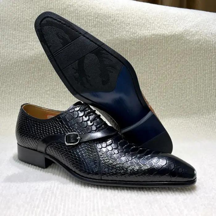 Chaussures habillées en cuir véritable pour hommes