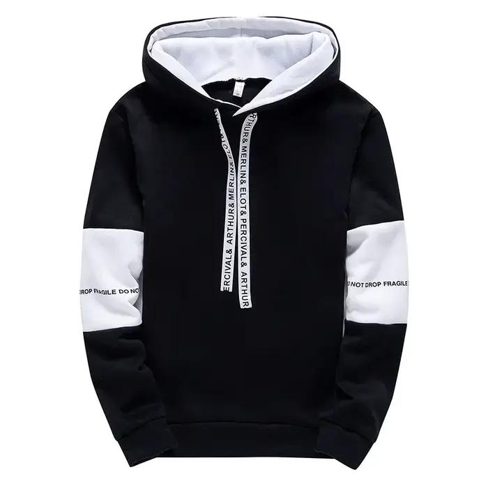 Sweat à capuche pour hommes à manches longues impression décontractée avec lettre sweats nouveau pri