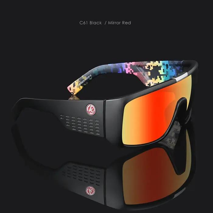KDEAM-Lunettes de soleil polarisées de grande taille pour homme, cadre une pièce avec étui de protec