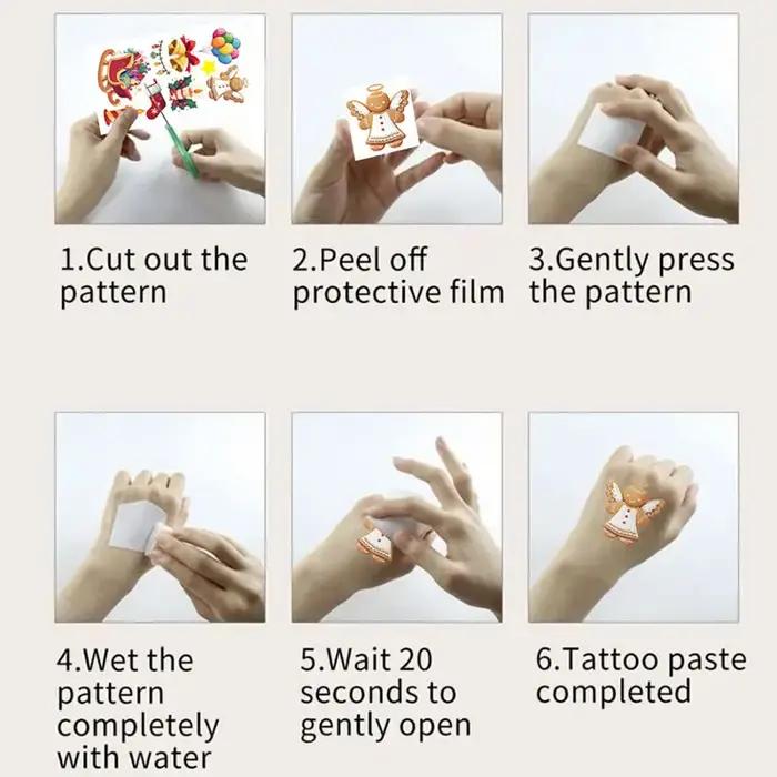 Autocollants de tatouage imperméables pour fête à thème Gabby Dollhouse, 20 pièces, mignons chats de