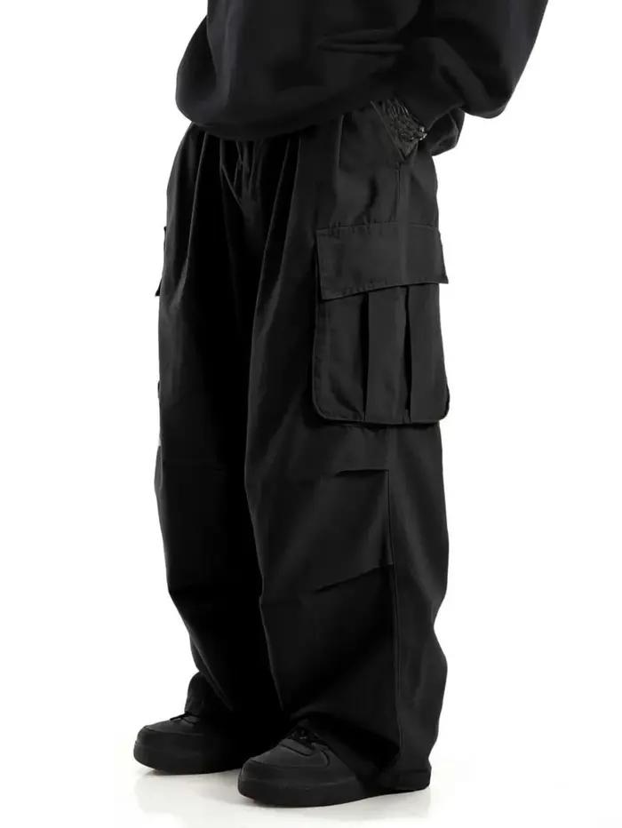 Pantalons de travail pour hommes grande taille, jambes larges, style streetwear, pantalons cargo ten