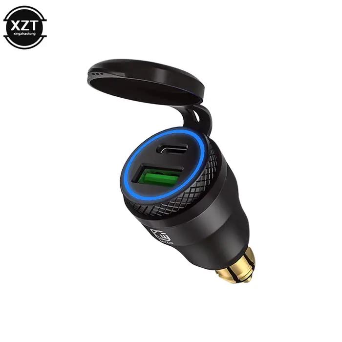 Chargeur USB 30W PD Type-C QC 3.0, adaptateur de charge rapide étanche pour prise Hella DIN/BMW DucS