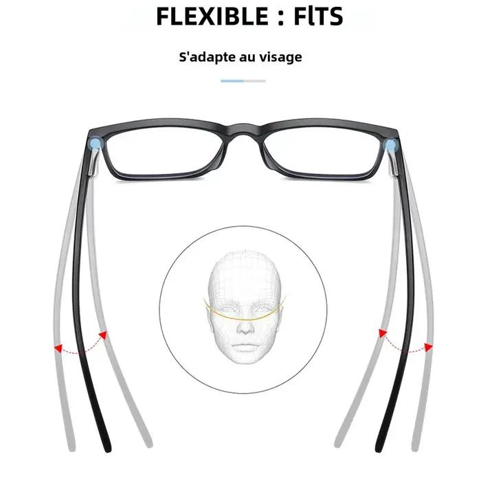 VIVIBEE 2026 Lunettes anti-lumière bleue carrées pour hommes