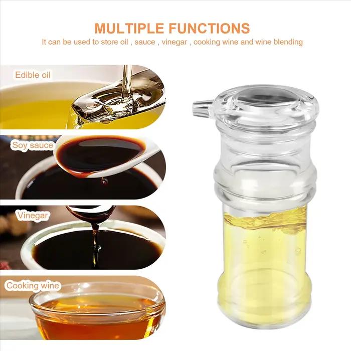 Bouteille d'Huile d'Olive en Acrylique Transparent, Soy aissce, Vinaigre, Distributeur de Barbecue,