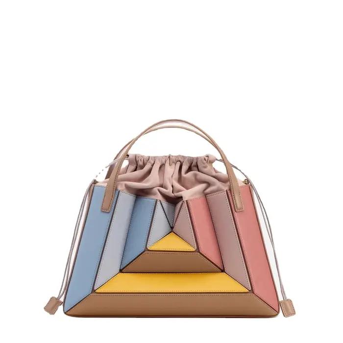 Sacs à main à panneaux pour femmes, sacs à bandoulière Patchwork de luxe en cuir Pu, petit fourre-to