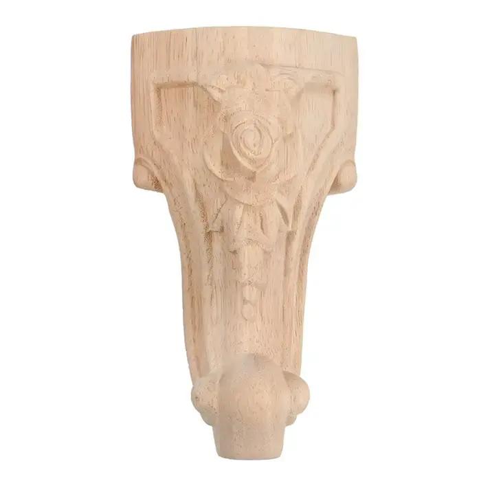 Pieds de meubles sculptés en bois massif de Style européen, 4 pièces, pieds de siège de meuble TV, a