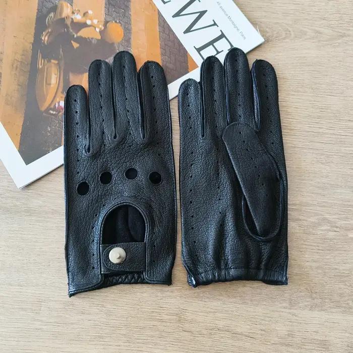 Gants en peau de cerf pour hommes, fins, sans lignes, protection solaire d'extérieur, cyclisme, cond