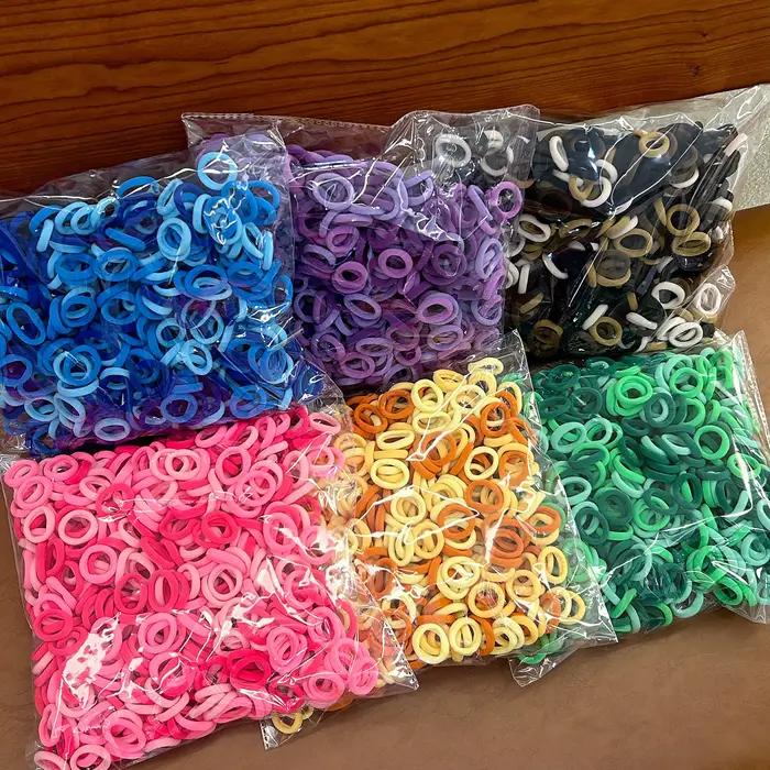 100 pièces d'accessoires pour cheveux pour enfants, corde à cheveux en Nylon à haute élasticité, ban