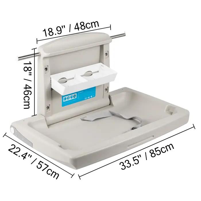 SucceBuy Station à langer pour bébé, support mural Commercial, Table à langer pliable, toilettes ver