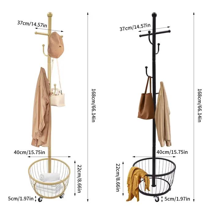 Porte-manteau et porte-chapeau sur pied, support organisateur avec roue Mobile, support de cintre d'