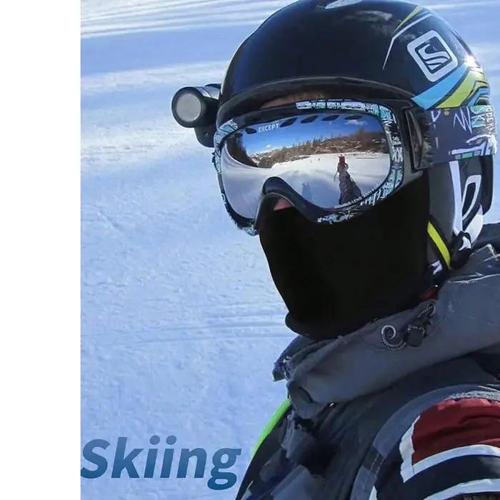 Masque facial balaclava imprimé neutre, 1/2/3 pièces, léger et respirant, adapté au ski, au football