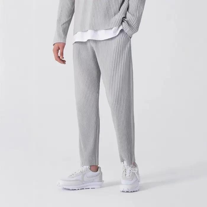 Miyake pantalon plissé costume homme pantalon neuf minutes automne 2025 automne veste mince + taille
