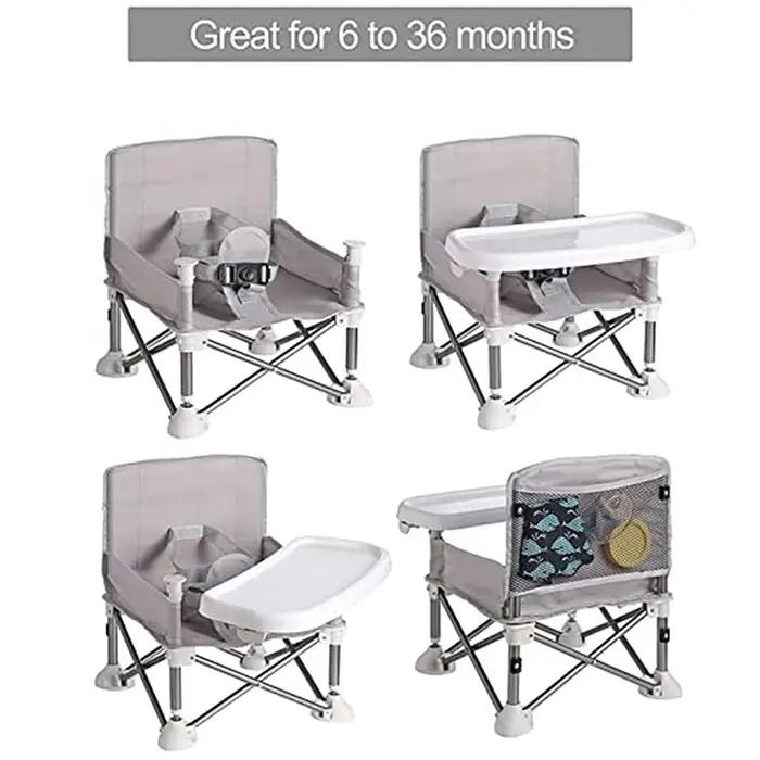 Chaise de salle à manger Portable pliable pour bébé, avec plaque, ceinture de sécurité, chaise de pl