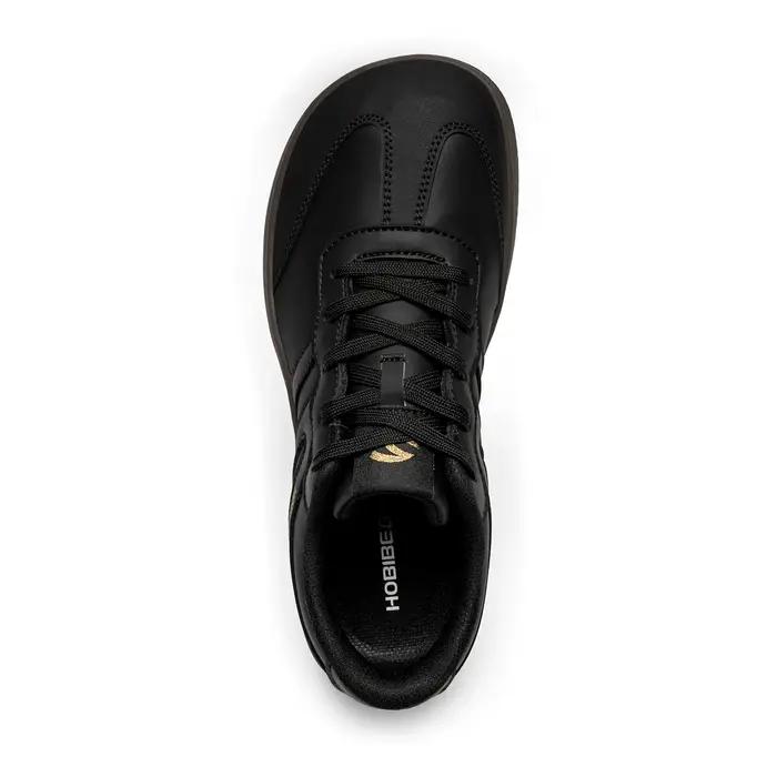HOBIBEAR chaussures à bout large unisexe baskets en cuir artificiel décontracté à lacets chaussures