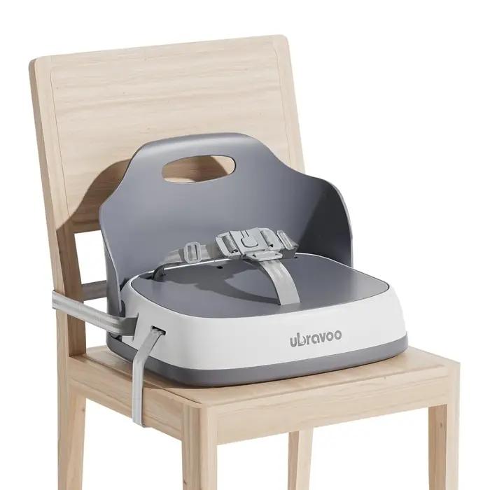 Siège rehausseur portable pour enfants, chaise haute de salle à manger avec harnais de sécurité à 3