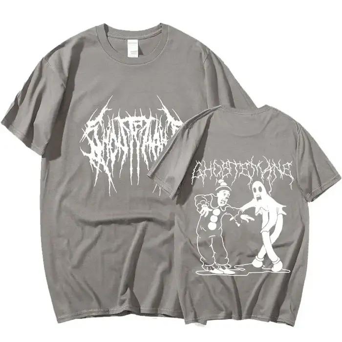 Hommes femmes imprimer T-shirt mode Hip Hop métal gothique Rock T-shirt ample Streetwear été ample S