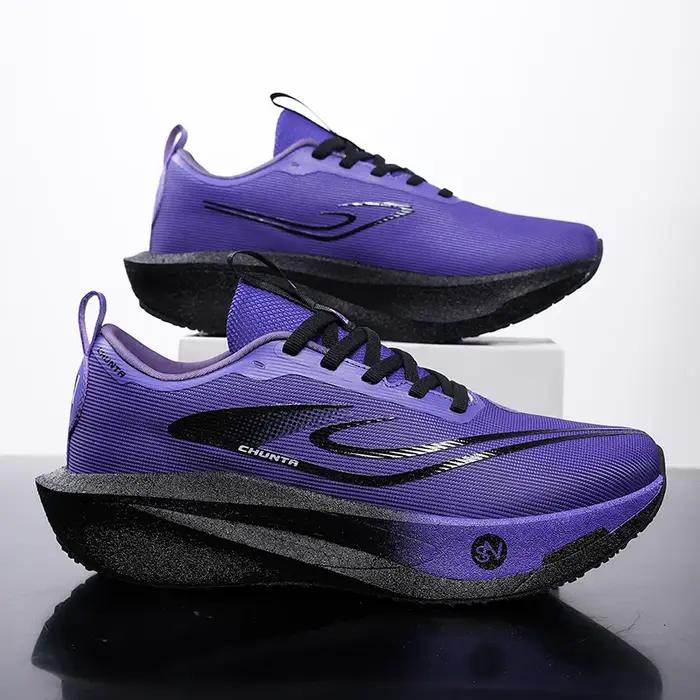 Chaussures de course planche de carbone spécialité Marathon hommes sport respirant léger femmes conf
