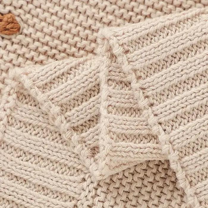 Couvertures pour nouveau-né 90x70cm, tricotées pour nourrissons, garçons et filles, en coton Ultra d
