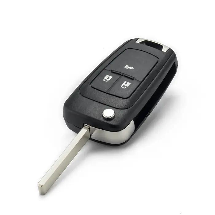 KEYYOU 10 pièces 2/3/4/5 boutons boîtier à distance Fob couverture rabat pliant clé coque vierge pou