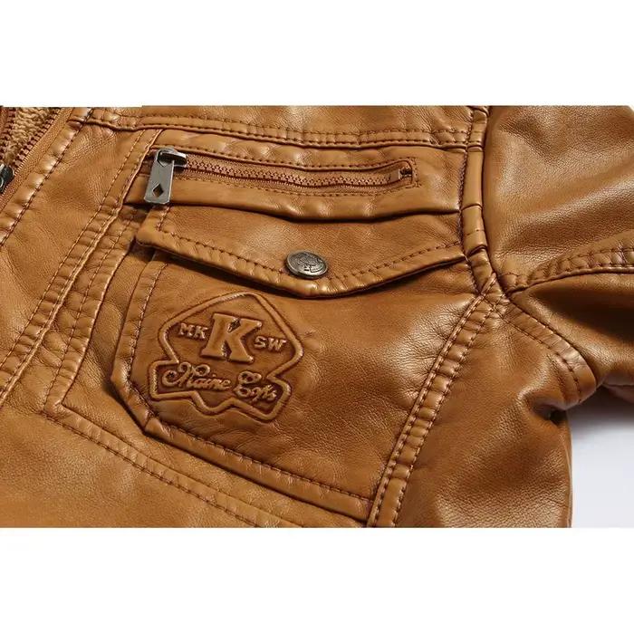 Vestes d'hiver en cuir pour hommes, manteau polaire à capuche, taille européenne, Streetwear, vestes