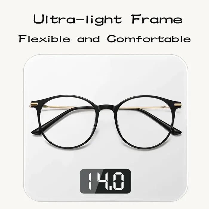 CAIDERONI classique cercle titane montures optiques Anti-lumière bleue lunettes de lecture femmes et