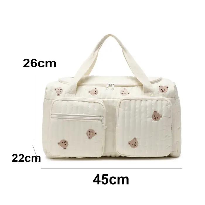 Sac à langer grande capacité en coton pour femme occasion maternité shopping et promenade