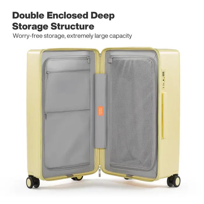 Valise de voyage Mixi Trunk Luggage, taille moyenne, rigide en polycarbonate, avec roulettes pivotan