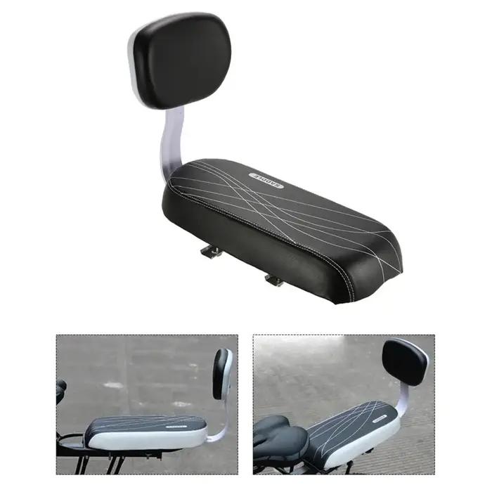 Selle de vélo enfant avec assistance dorsale, siège arrière de VTT T1, coussin en cuir PU, pièces de cyclisme