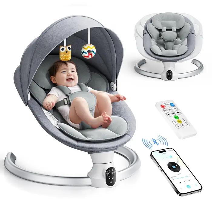 Chaise vide-bébé Bluetooth, agitateur électrique pour bébé, lave-vaisselle à 5 points, avec 5 vitess