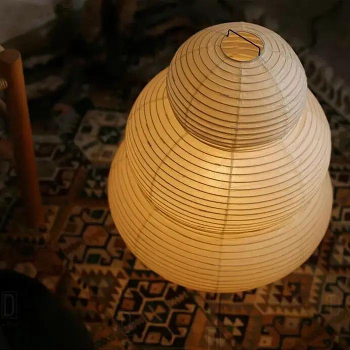 Lampe de Table Blanche en Papier de Riz au Design Japonais, Luminaire Décoratif d'Nik, Idéal pour un