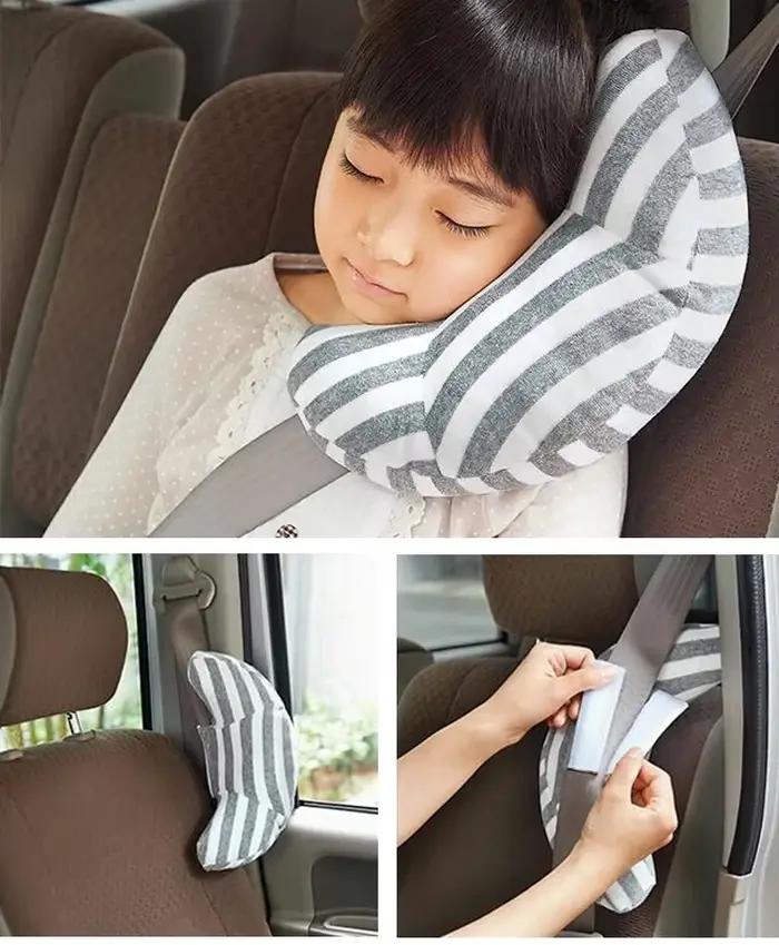 Appui-tête de siège de voiture support de tête de couchage pour enfants ceinture d'épaules housse de cou accessoire de voiture de voyage occasions spéciales camping longs trajets sécurité confort