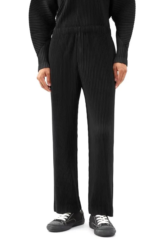 Miyake plissé hommes pantalon Baggy pantalon droit mode pantalons décontractés Style japonais Miyake