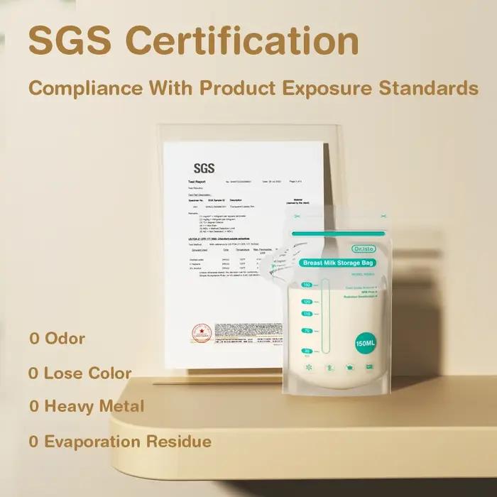 Sacs de stockage lait maternel jetables 150ML MAMIJOY 100 pièces sans BPA pour congélation sécurisée