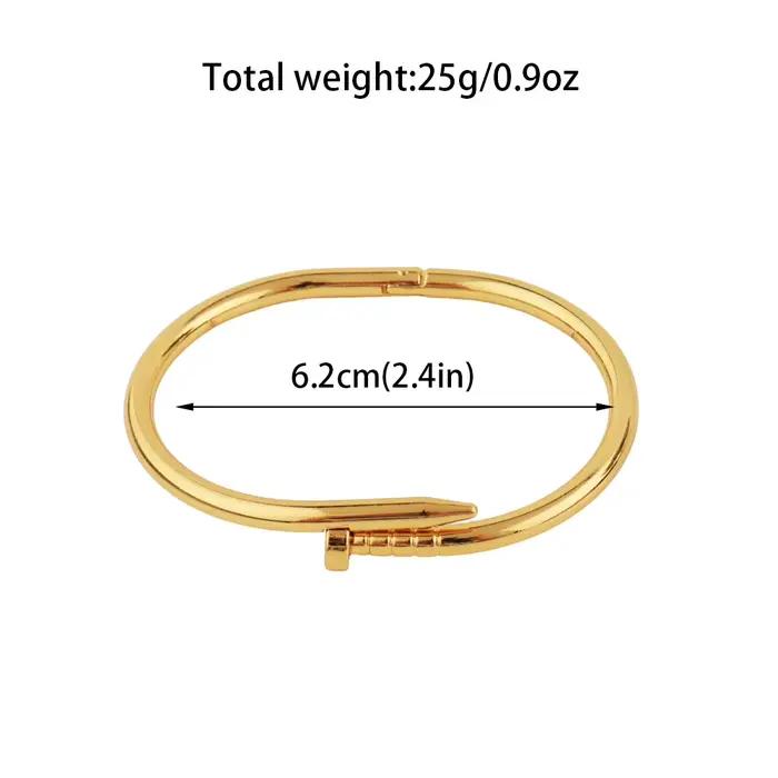Bracelet plaqué or en acier inoxydable 316L, personnalité de la mode, Simple, Punk, rétro, Hip-hop,