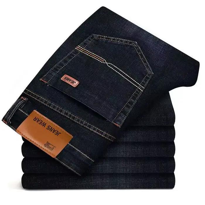 Jeans droits pour hommes, mode masculine, nouvelle collection 2024, pantalon slim extensible, confor