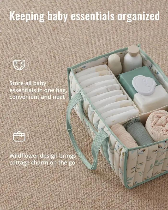 Organisateur de caddie à couches, panier de rangement élégant pour pépinière, cadeau pour réception-