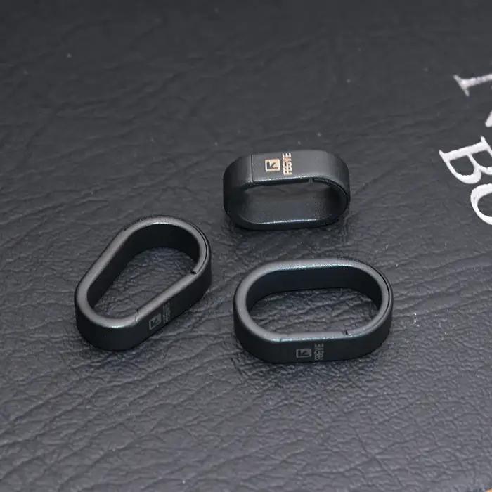 Porte-clés en alliage de titane avec revêtement PVD noir design moderne pour clés de voiture accessoires EDC élégant et durable