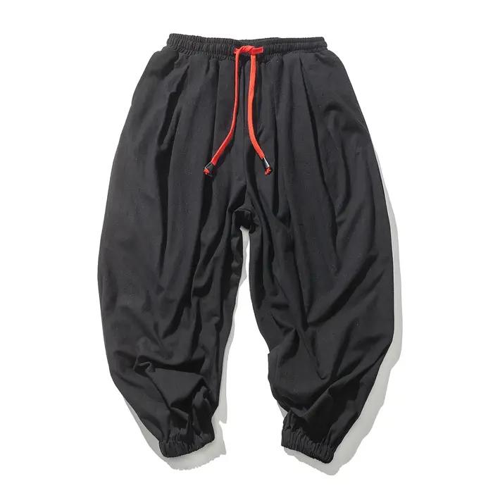 FGKKS Nouveau Pantalon Harem Ample Homme Grande Taille Automne Style Chinois Coton Qualité Décontrac