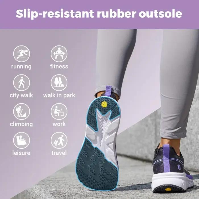 Chaussures de marche pour femmes Fitville, baskets à bout large, antidérapantes, pour le sport, le t