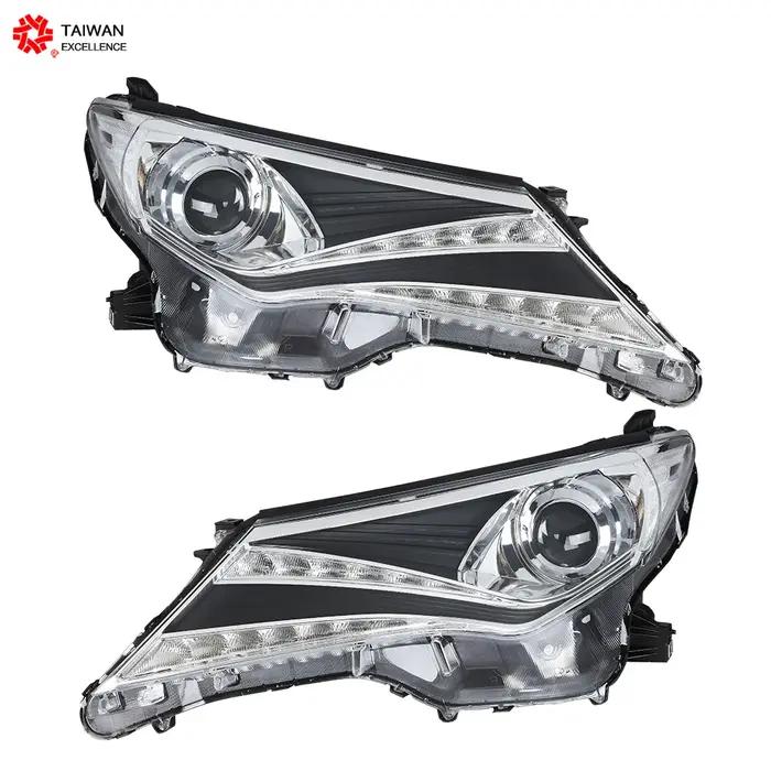 Depo – ensemble de phares adaptés à la Toyota RAV4, phares LED modifiés, lentille Laser, feux de jou