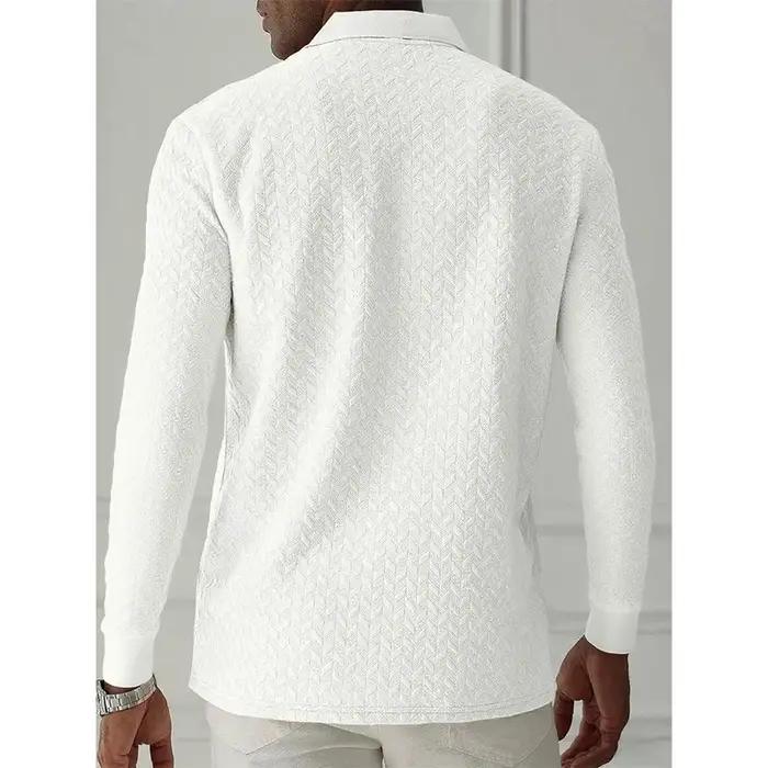 Hommes à manches longues Polo de haute qualité hommes vêtements bureau Polos T-shirt affaires Polosh