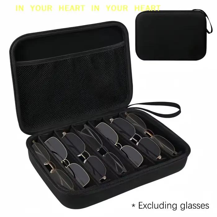 1 pièce – Boîte de rangement réglable pour lunettes à 4/7 emplacements – Étui portable pour lunettes