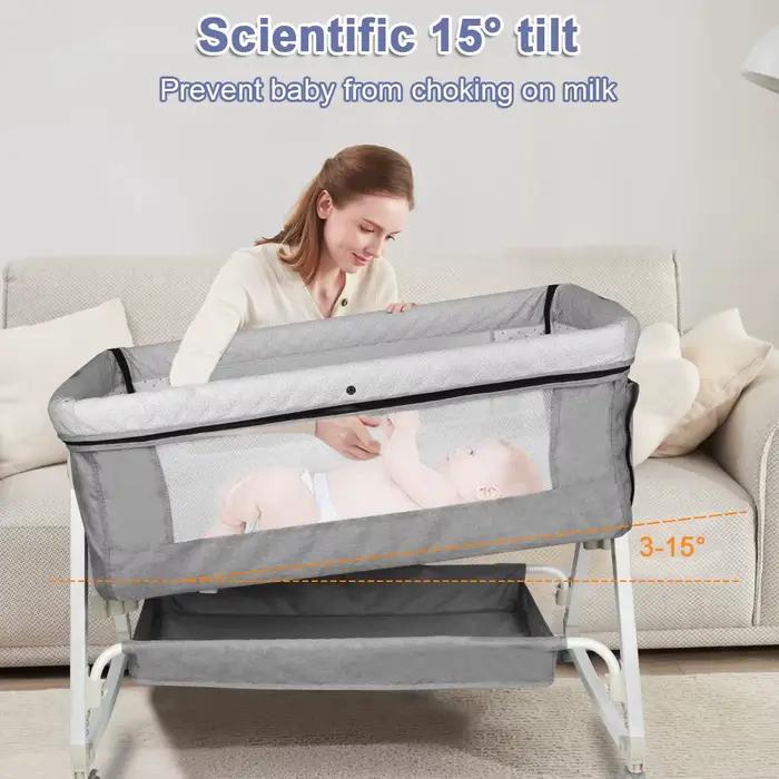 Lit Berceau Cododo Bébé, Dormir Ensemble, avec Matelas, Table à Langer, Facile à Déplacer, Lit Bébé