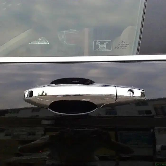 Pour Honda CRV CR-V 2007-2011 noir brillant en Fiber de carbone Chrome poignée de porte de voiture c