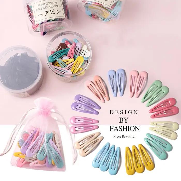 Pinces à cheveux pour filles, 40 à 10 pièces, accessoires pour cheveux, couleur bonbon, Style bonbon