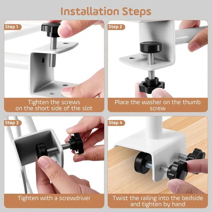 Barre de sécurité pliable pour lit d'appoint pour personnes âgées design ergonomique aide au déplacement et à la sécurité pour adultes seniors chambre d'hôtel maison de retraite usage quotidien